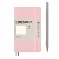 Записная книжка нелинованная Leuchtturm Pocket A6 123 стр., мягкая обложка розовая